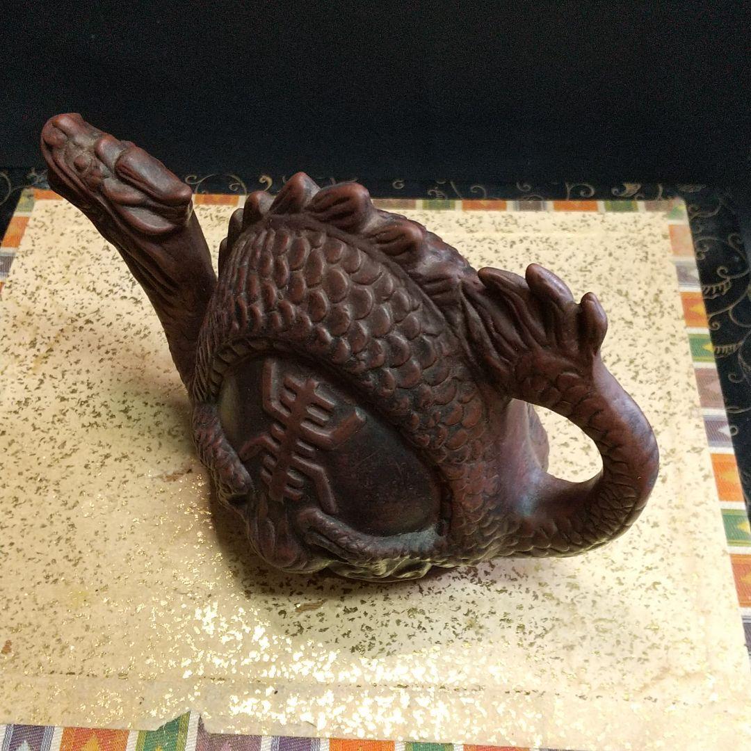 ※中国古美術/朱泥南瓜鼠紋茶壺/(底款有り)他2点/