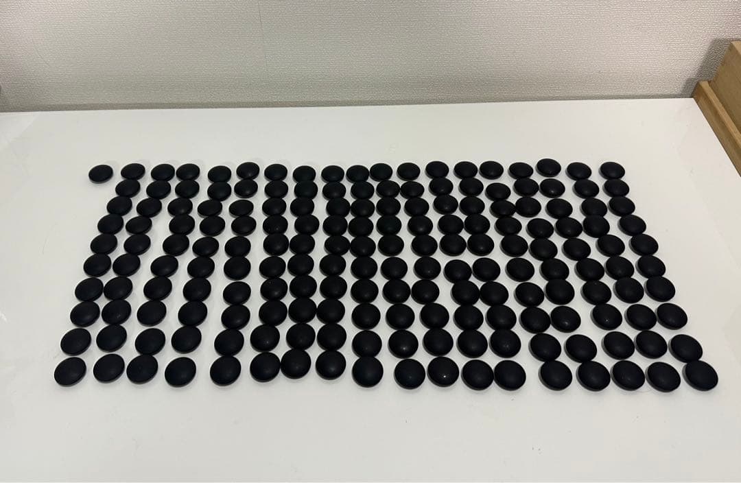 碁石　蛤　9mm 碁笥、碁器箱付き