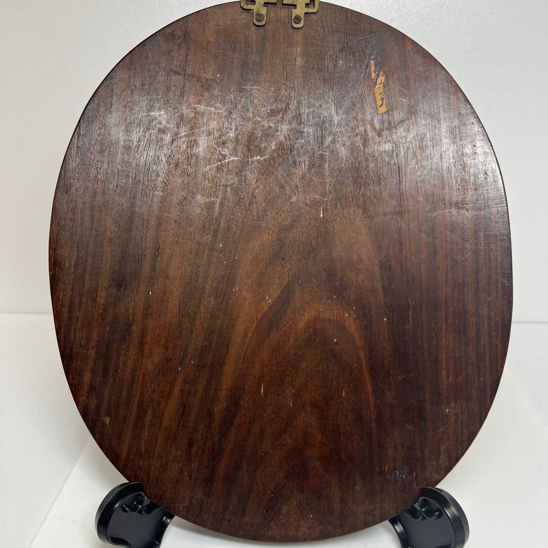 唐木 砡象嵌 壁掛 縦幅33.8cm 東K8-0115☆2F トヒチル 5F待合