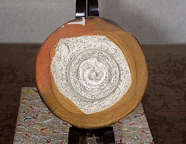 楽焼小川長楽 作黙雷老師直筆西江水在銘印茶碗無傷保証箱合。