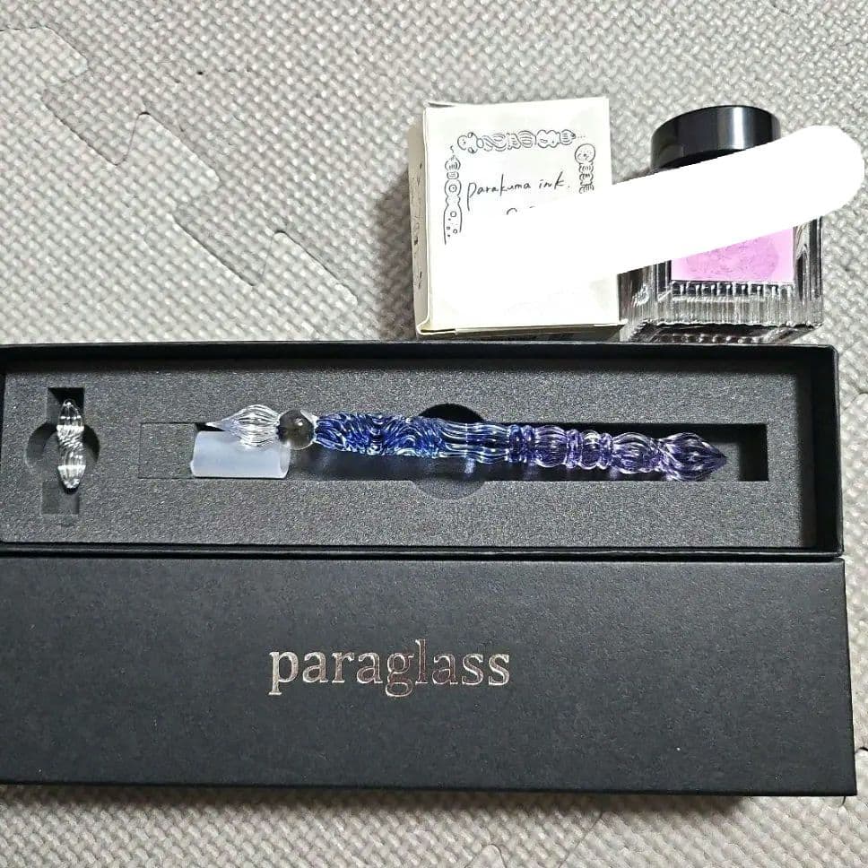 試し書きのみ】 paraglass ガラスペン ロイヤルガラスペン 24文具博の
