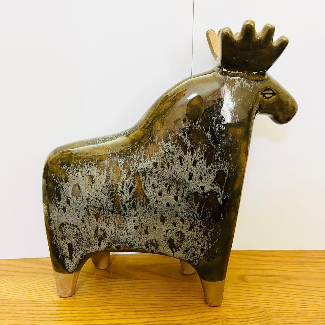 リサラーソン/STORA ZOO/ヘラジカ】北欧/大きな動物園/修復済