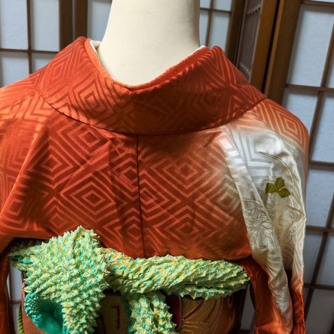 161センチ格式ある振袖帯セット 正絹