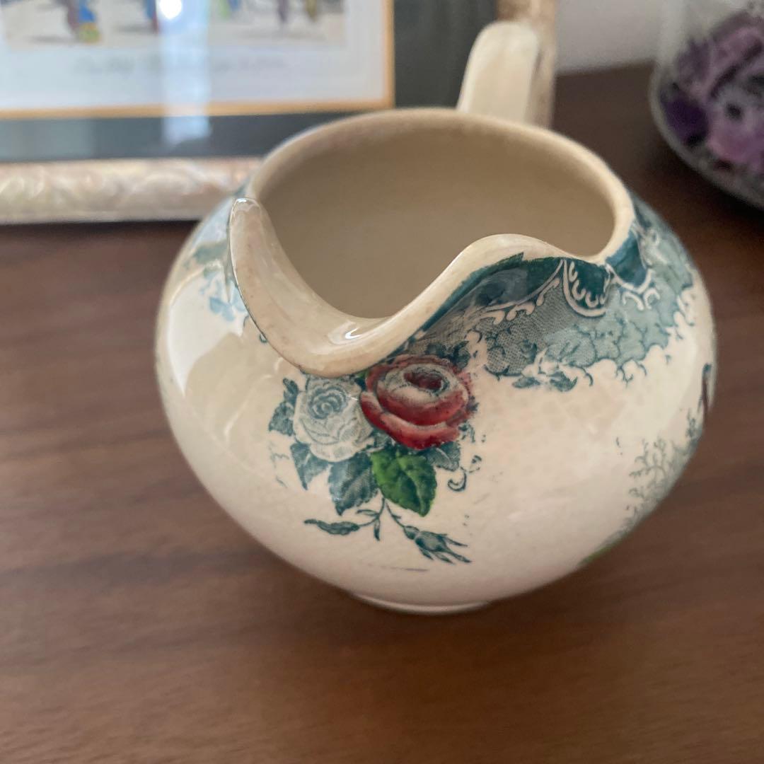 古手 フランス アンティーク サルグミンヌ ミルクポット FAISANS キジ