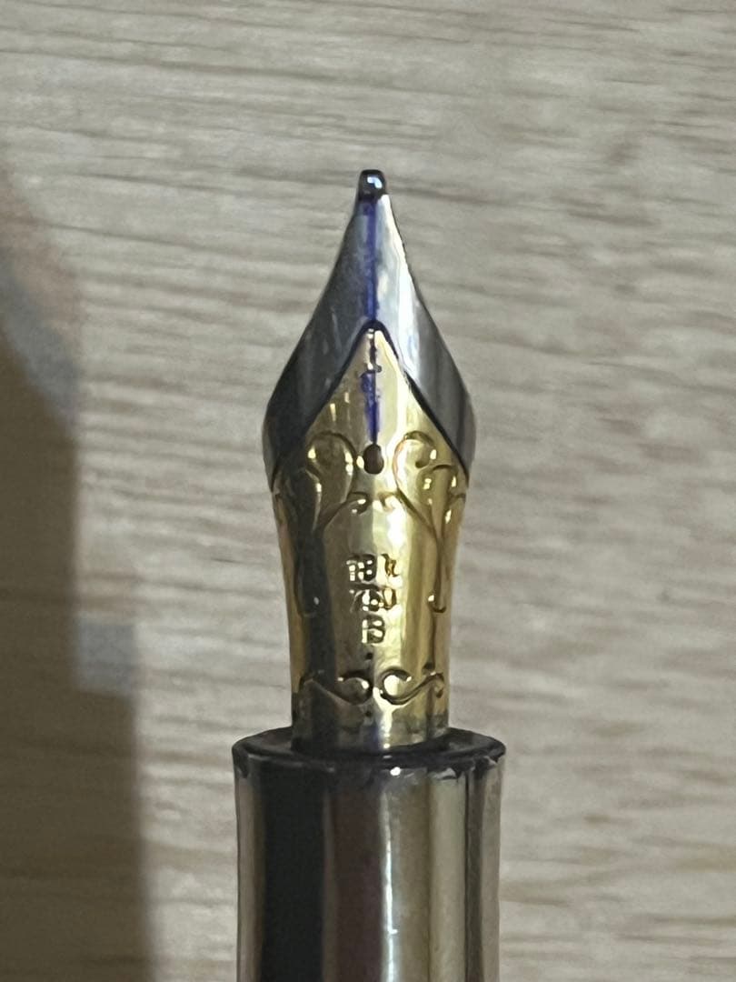 中古)マーブル模様 万年筆 18k