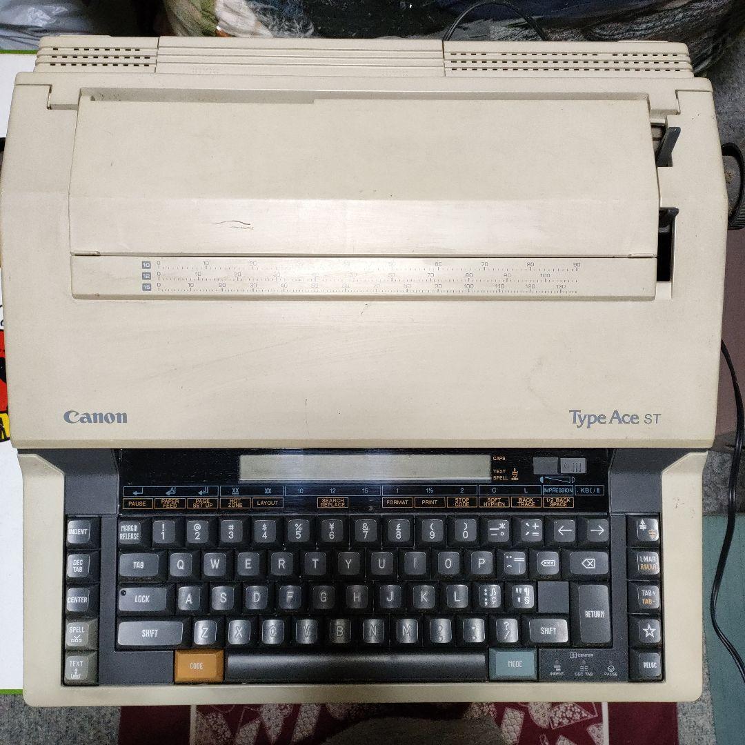 Canon電子英文タイプライターとリボン、修正テープ（Type Ace ST）