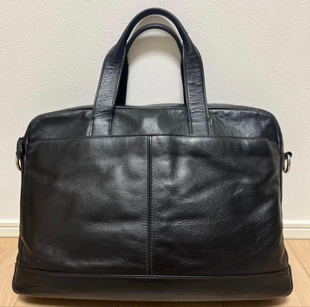 YUMIKORO　coach黒 レザー ビジネスバッグ