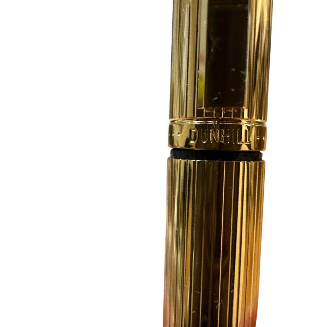 ダンヒル 万年筆 ゴールドプレート ペン先　14K 585 箱付き