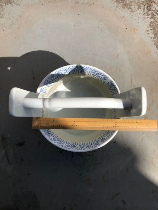 骨董　アンティーク　染付　花瓶　ガーデニング