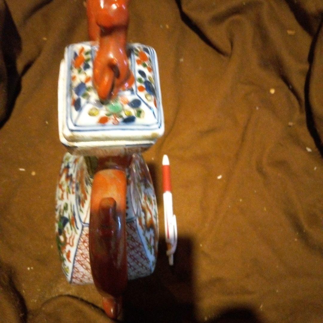 中国陶磁器　明万暦赤絵　水注