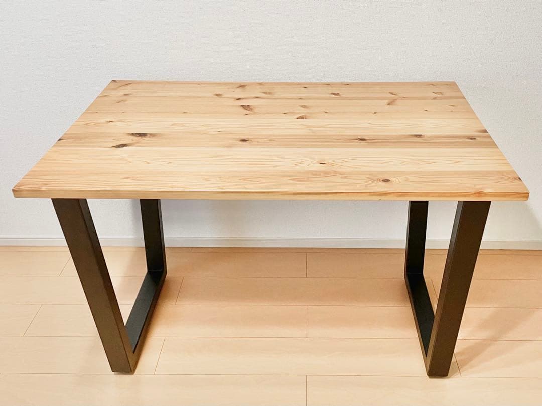 【KANADEMONO】 THE TABLE 無垢 杉×Black Steel