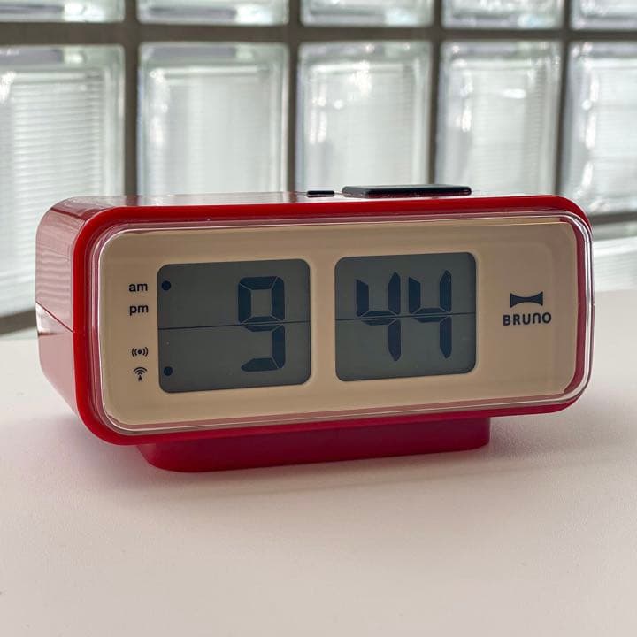 BRUNO LCD レトロアラームクロック 電波時計 BCR003 目覚まし時計 終売