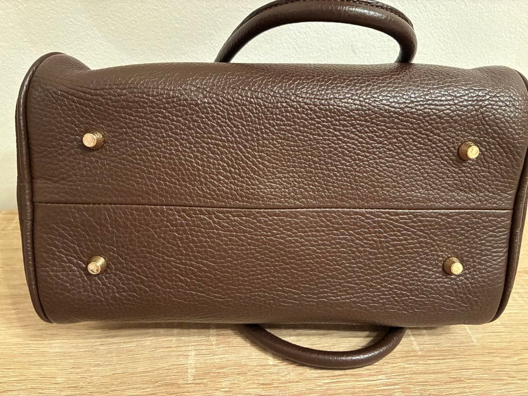 CHRISTIAN VILLA ダークブラウン ボストンバッグM