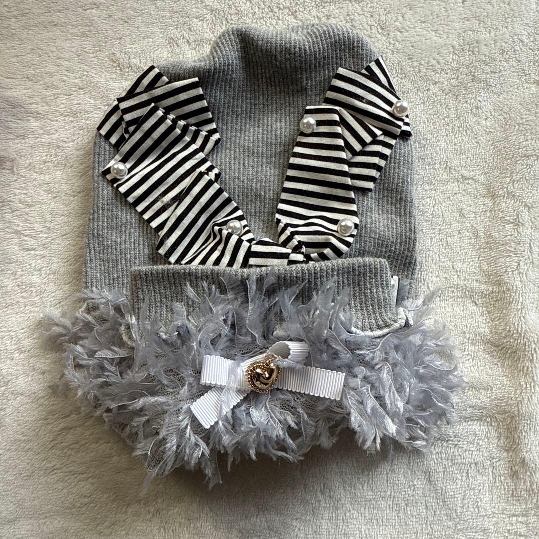 marvel マルベル パールフェザーワンピース ピンクSS ♡タンクグレーS