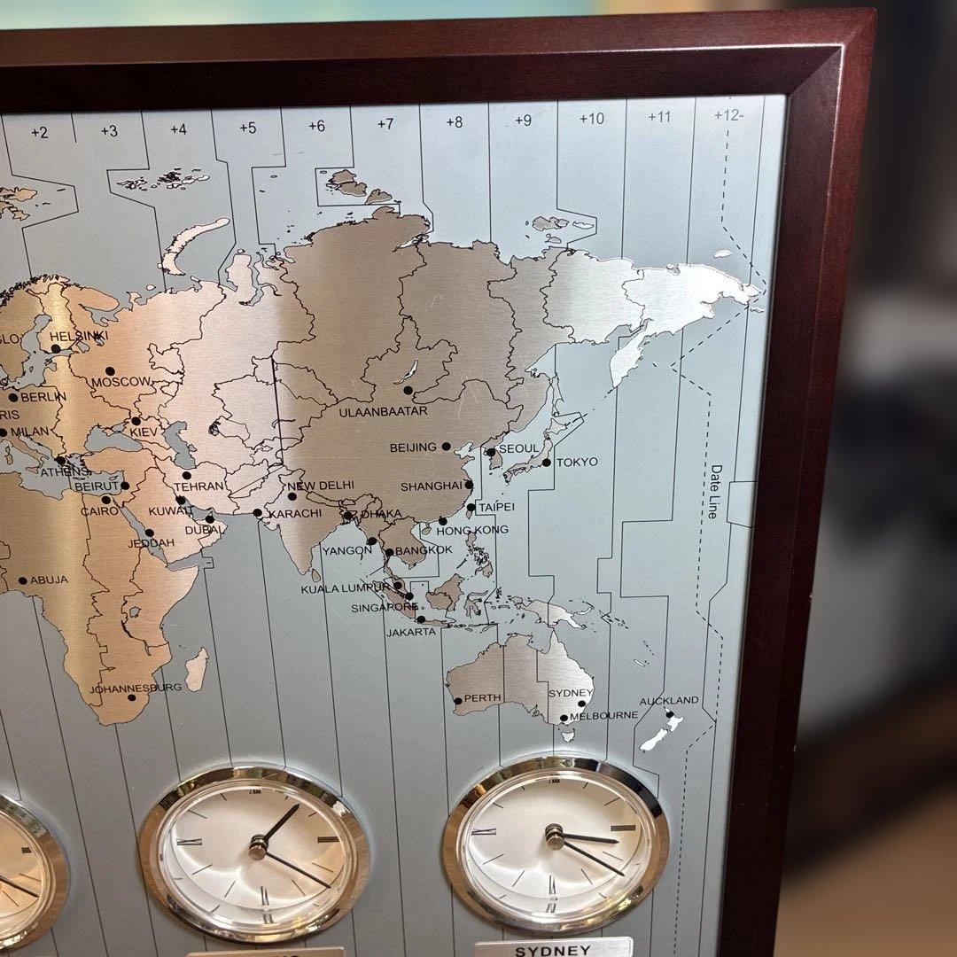 美品希少　CITIZEN シチズン ワールドタイムクロック 世界時計 掛け時計
