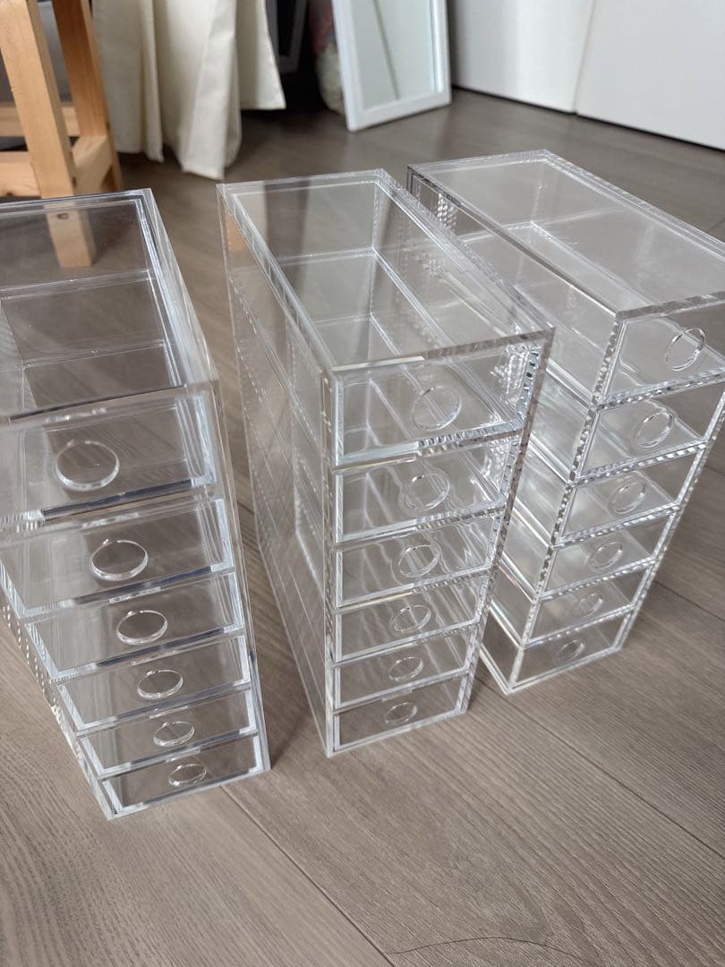 無印良品 アクリル小物収納ケース 無印良品 アクリル小物収納 6段 約幅8.7×奥行17×高さ25.2cm 1箱（3個入