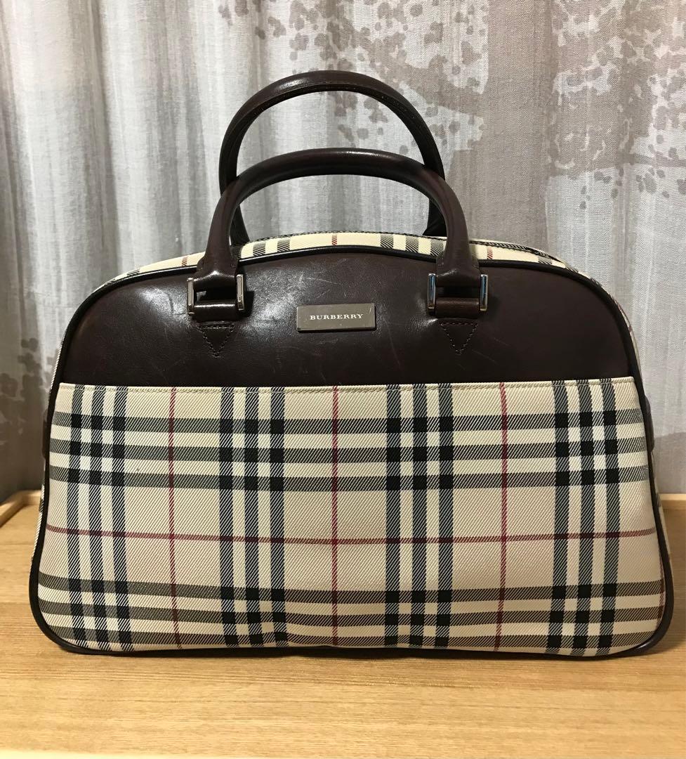 BURBERRY チェック柄 ボストンバッグ
