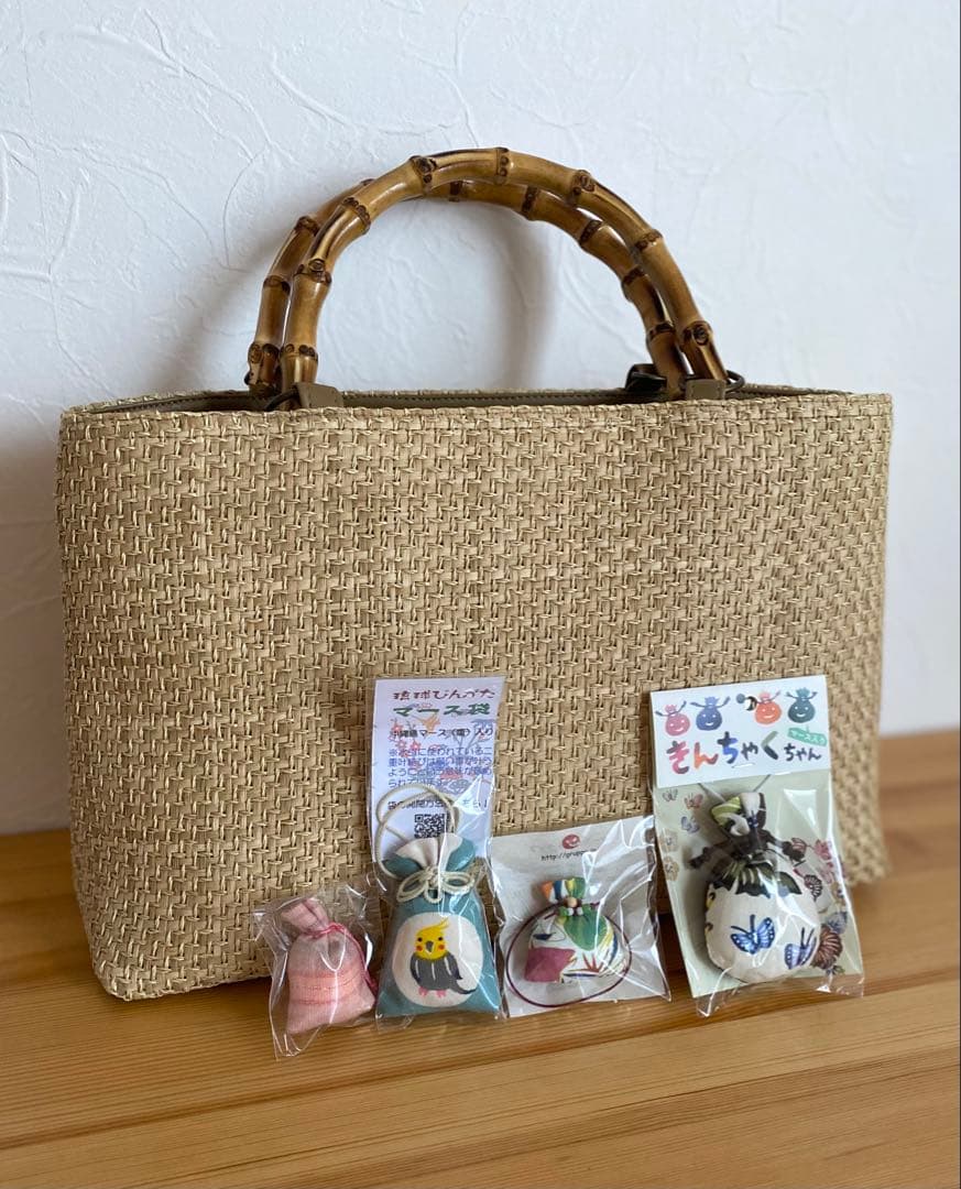 【新品未使用】カゴ風バッグ　ダークブラウン