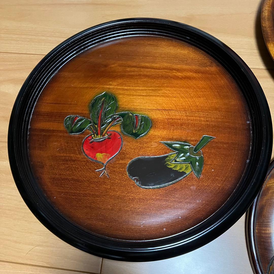 烏城彫　盆　鏡　5点セット