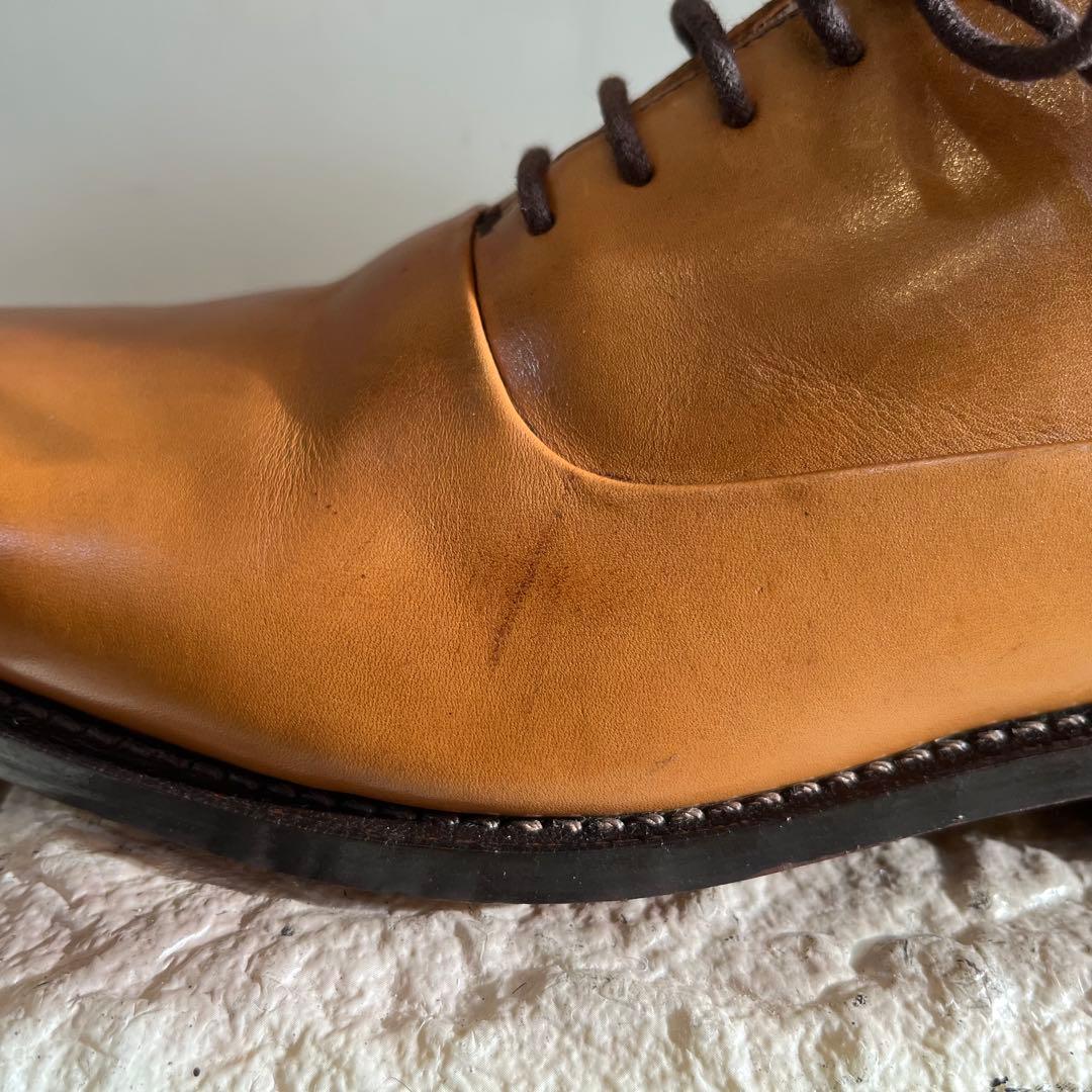 新品同様　ジョージ コックス バーガンディ プレーントゥ 25.5cm