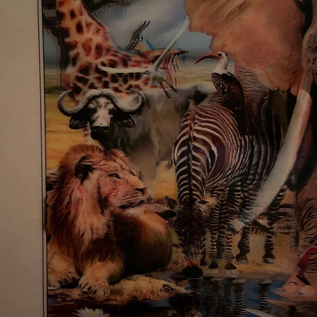 3Dアート Animals 額付 絵画 インテリア