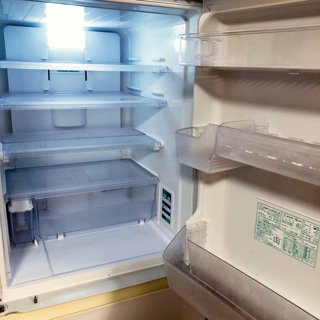 SHARP 冷蔵庫　プラズマクラスター　SJ-GW35C-W 両開き　大型　WH