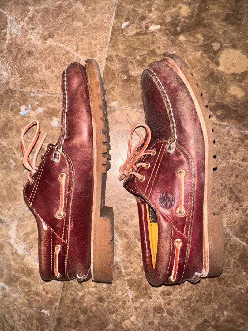 セール中‼️ダークブラウン レザー 3eyeモカシンtimberland