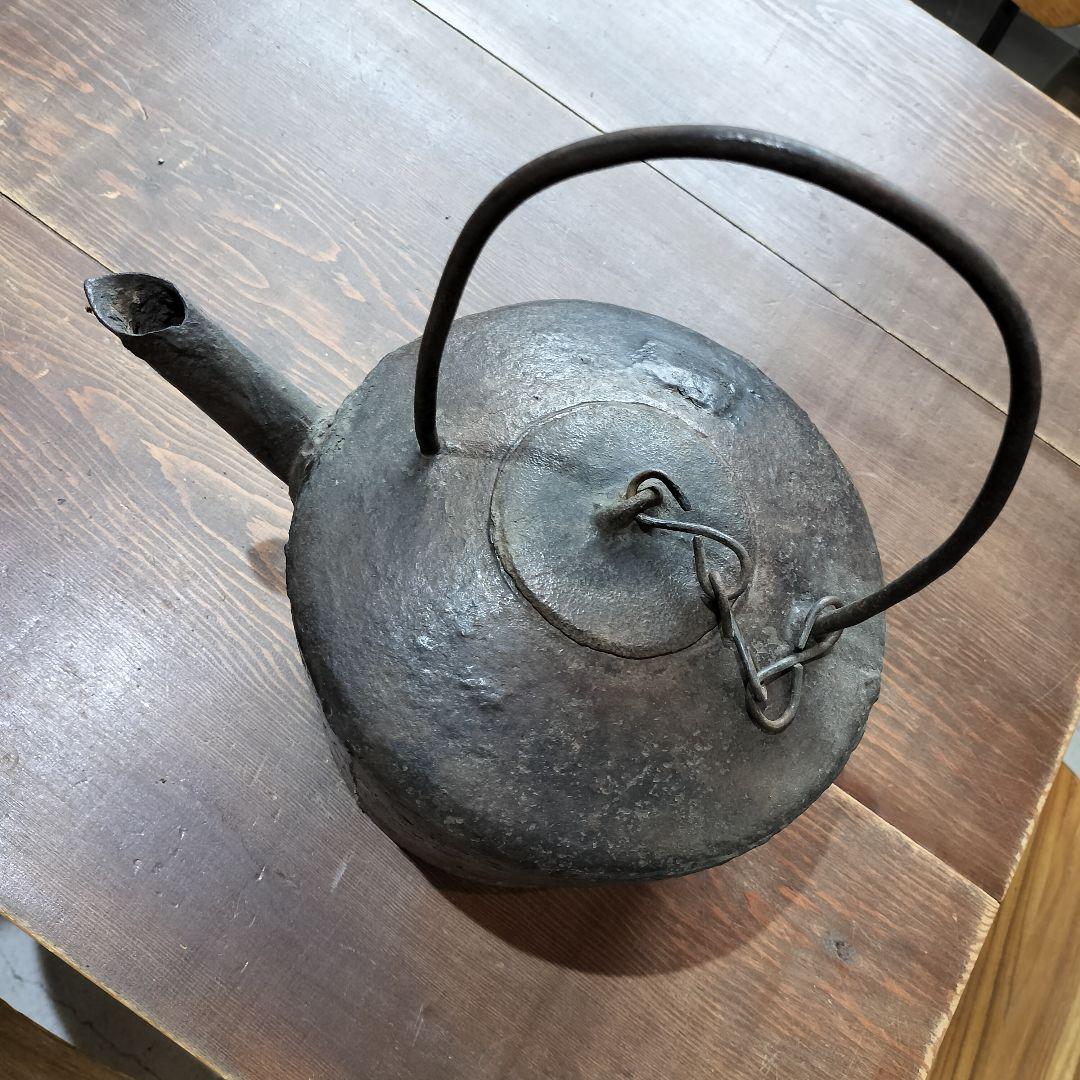 李朝の鉄瓶 アンティーク 民藝