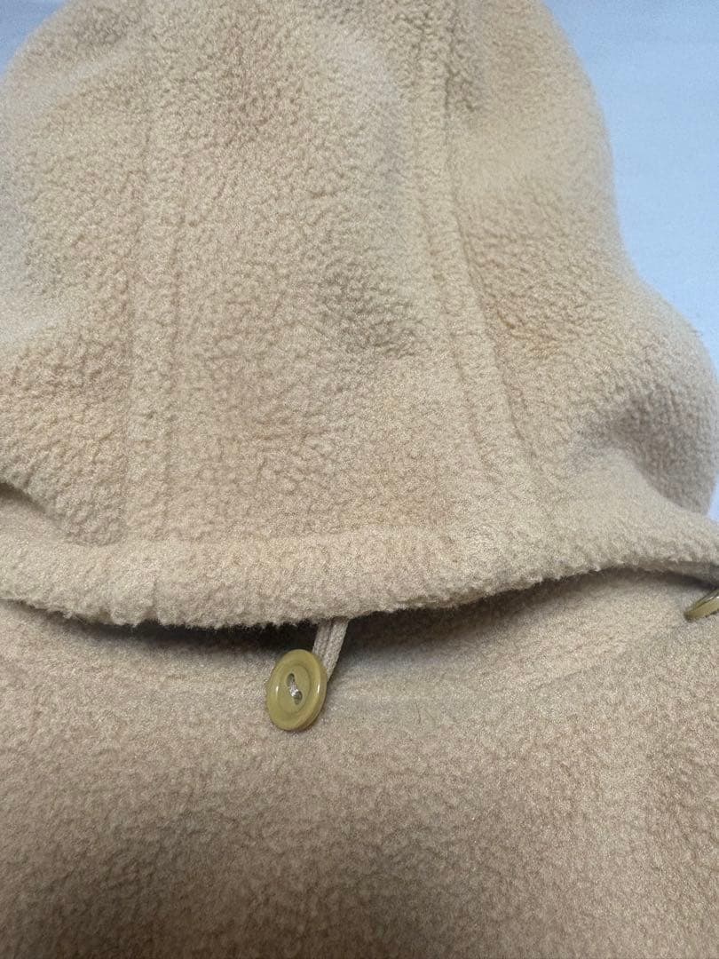 美品ミキハウスMIKIHOUSEフリースダッフルコート90cm男女兼用ベージュ