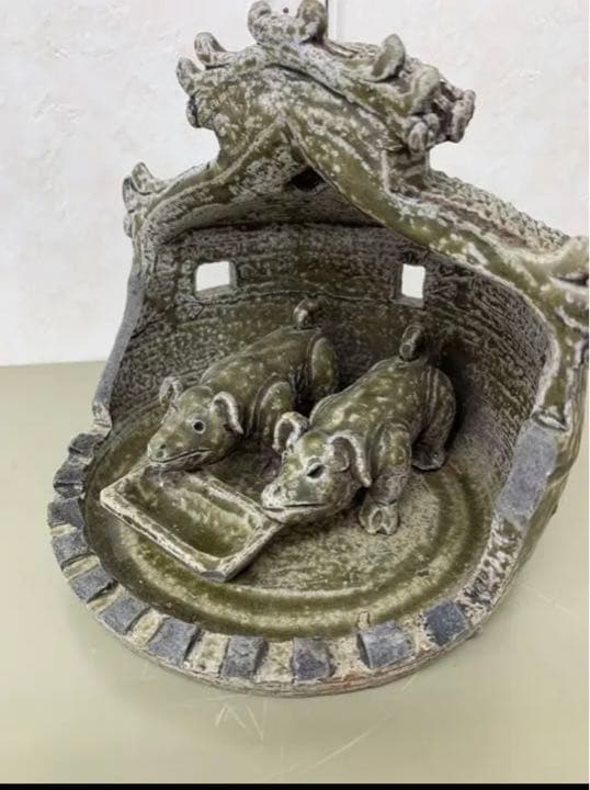 中国五代十国 耀州窯 养猪圈 骨董古美術品 唐物アンティーク