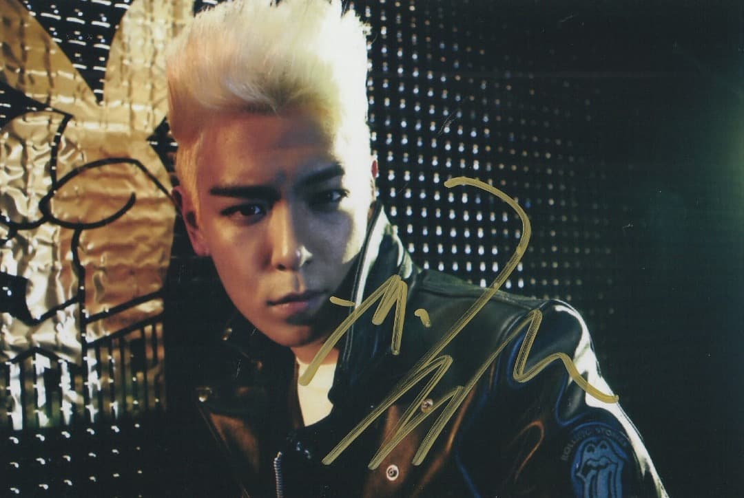BIGBANG♡T.O.P 直筆サイン入り 写真 トップ/ビッグバン - メルカリ