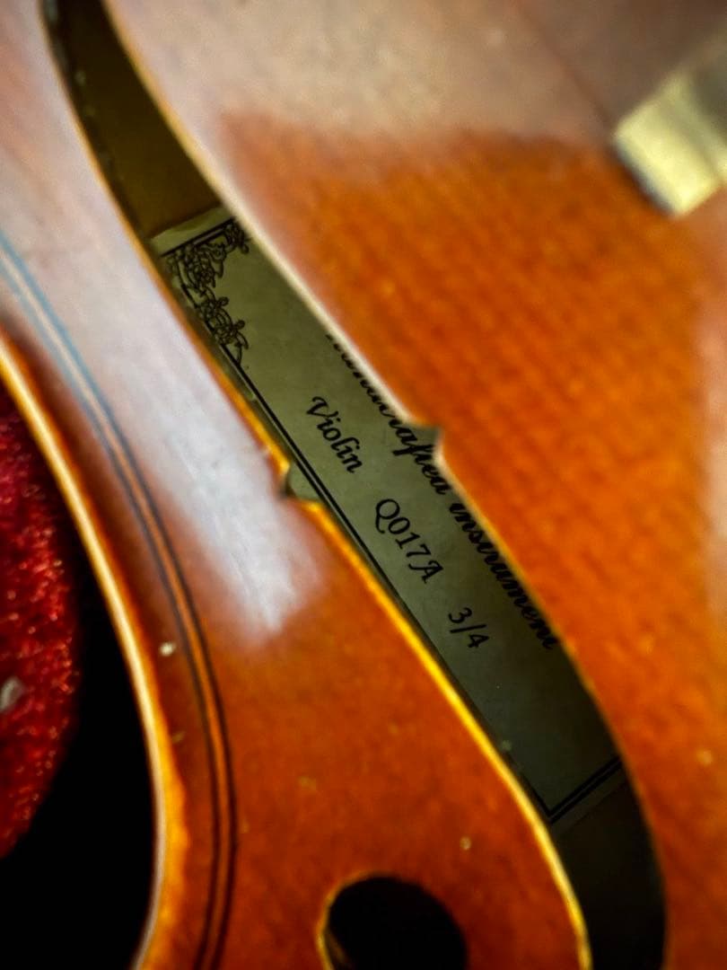 バイオリン 弦楽器 (3/4サイズ) herman Q017A ケース付