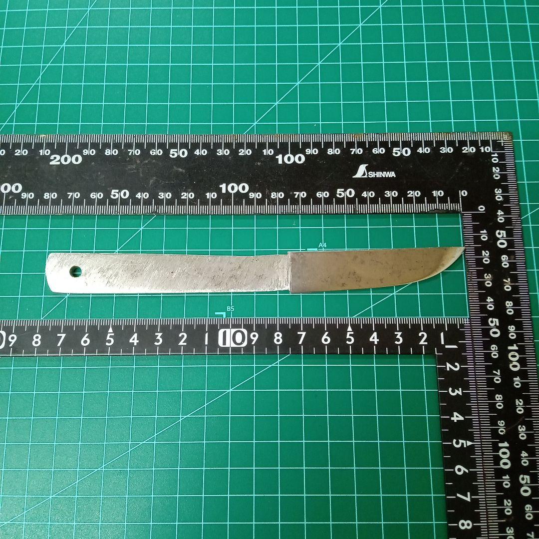 【ナイフ加工用玉鋼/合法サイズ】無銘脇差・短刀/錆身日本刀切先部分残欠