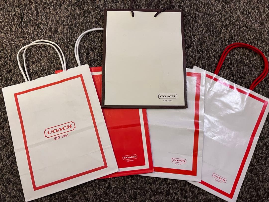 コーチ COACH ショッパー紙袋 小 5枚セット - メルカリ