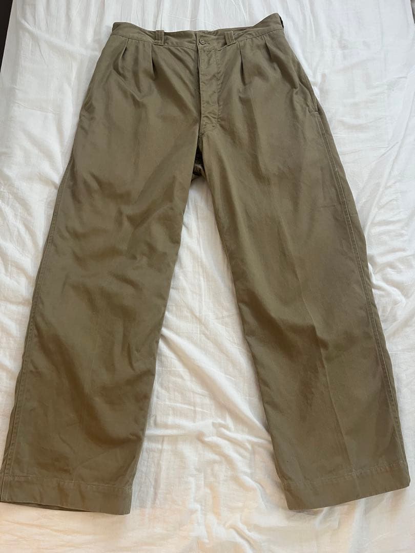 フランス軍 1950〜60年代 実物 M52 チノパンツ 後期 サイズ22