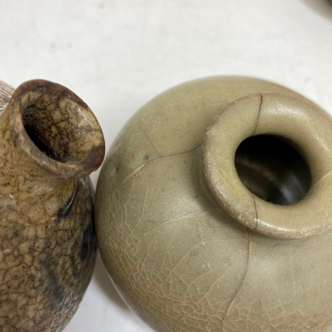 約300〜400年前 古唐津 黒高麗 高麗青磁 油壺5点