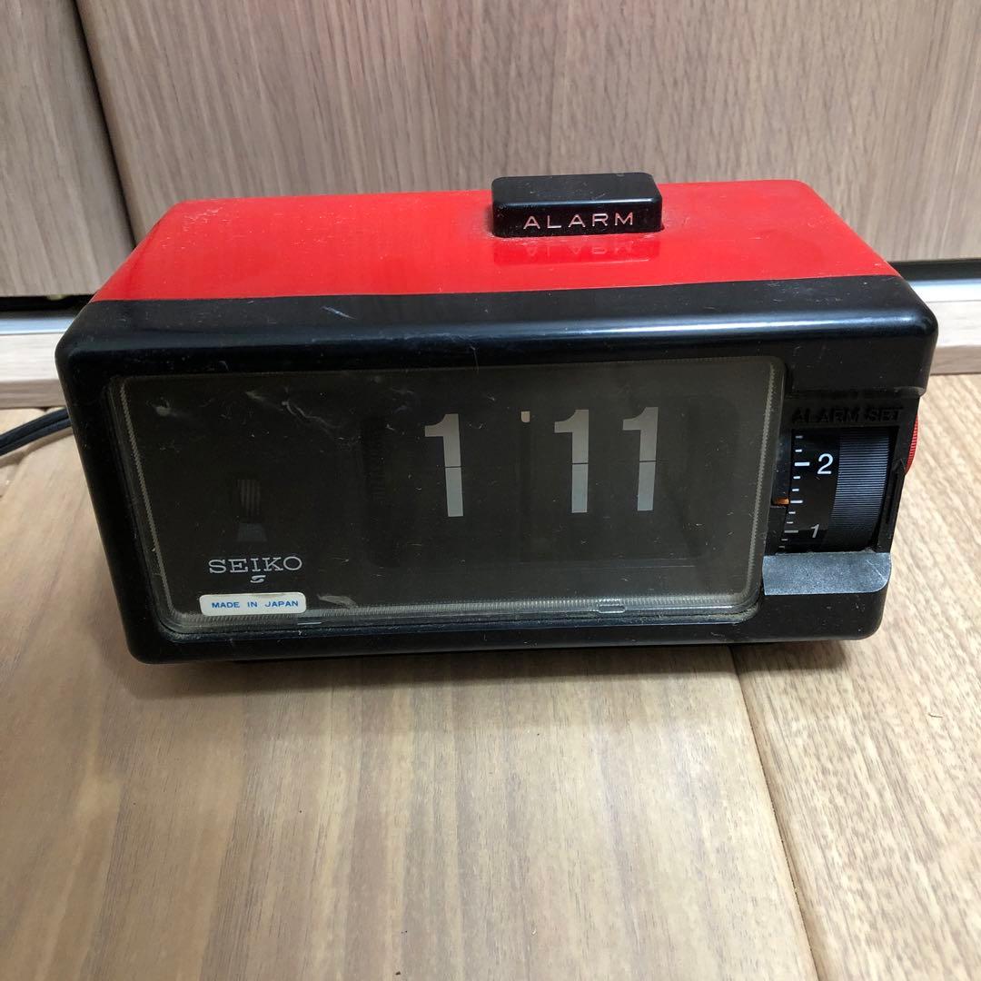 動作確認済み】昭和レトロ❇︎SEIKO パタパタ時計 DP690T 赤 - メルカリ