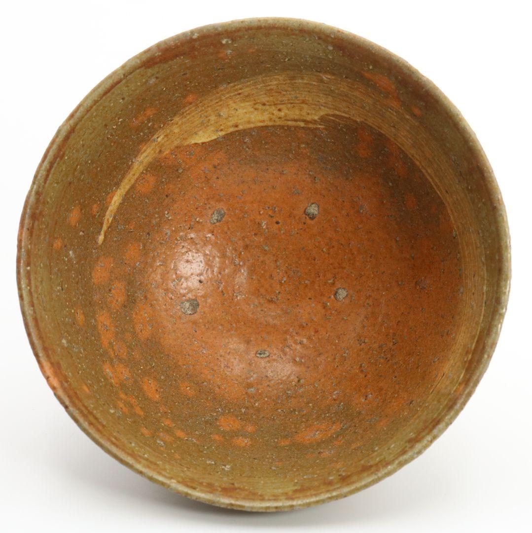 那波鳳翔作 伊羅保茶碗 高麗茶碗 共箱共布 茶道具 C203 1F14D