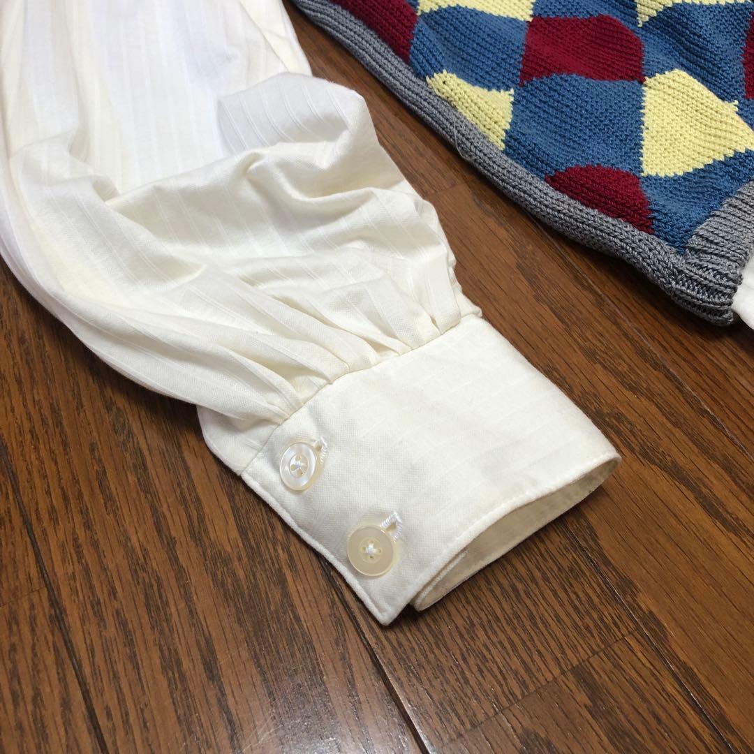 Jimmy Page アーガイル柄ニットベスト ホワイトシャツ - メルカリ