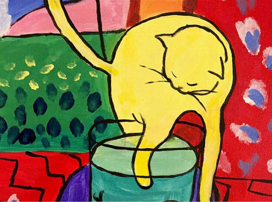 個人絵画 個人が手作りで絵を模造する レトロな油絵 創意絵画