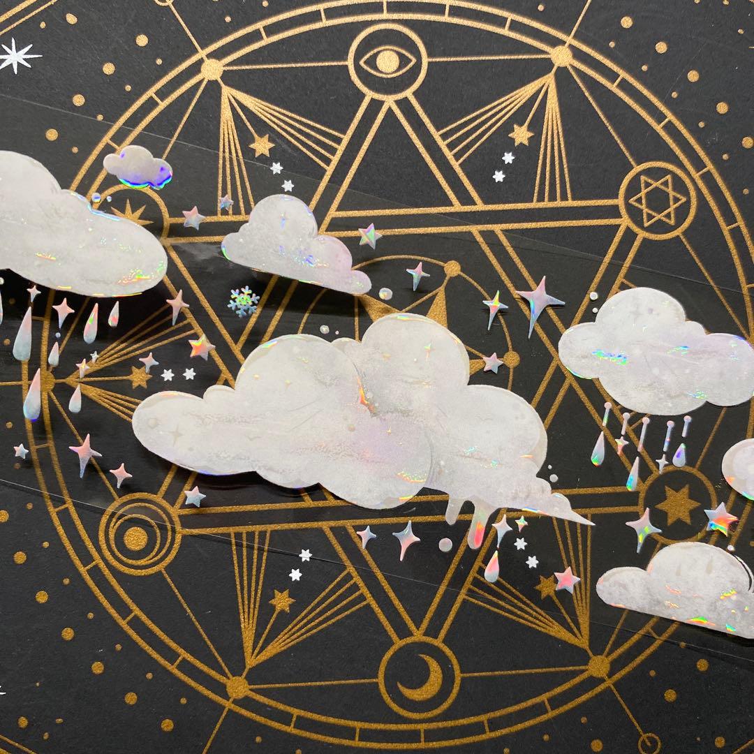 9011】海外 マステ 中古巻 貝殻光マスキングテープ 雲 装飾系 - メルカリ