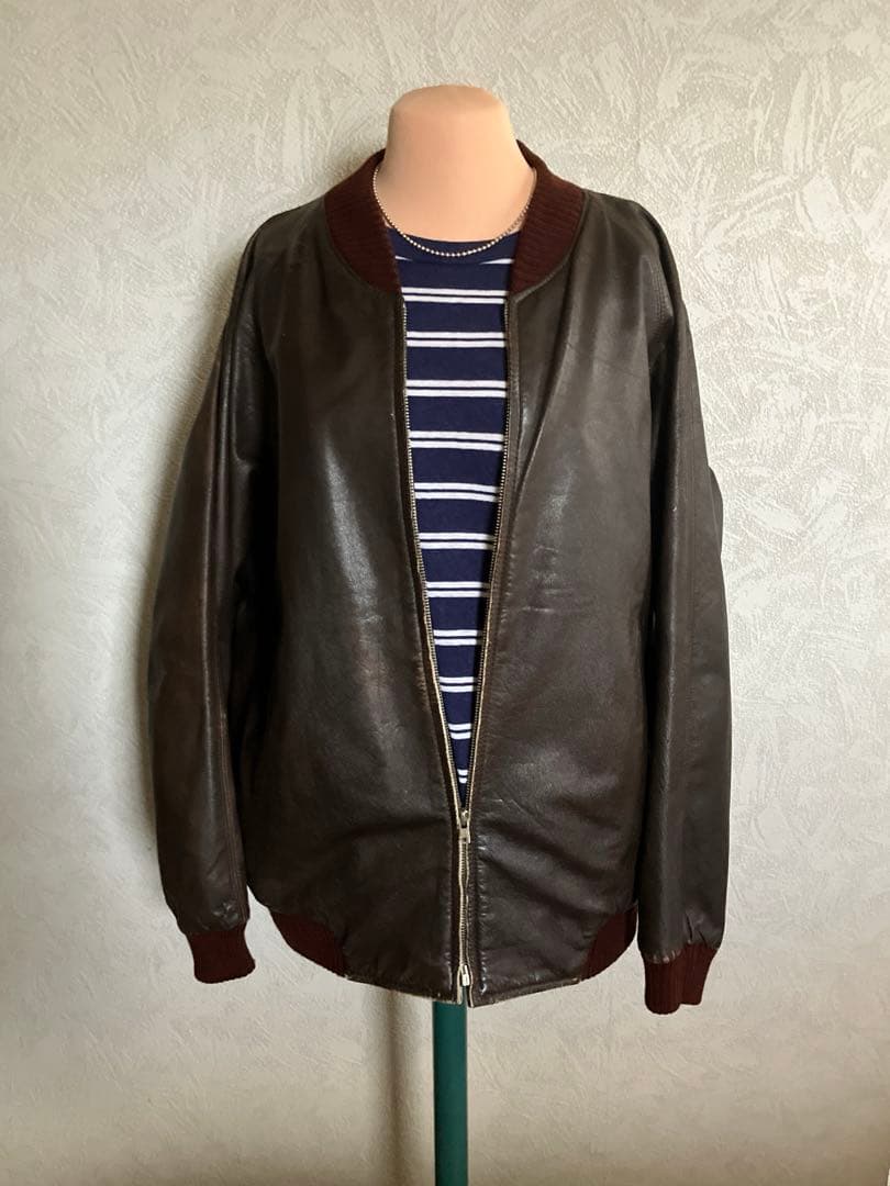 超希少‼︎ 60s70s ボンバー レザージャケット『傷だらけの天使』 （乾