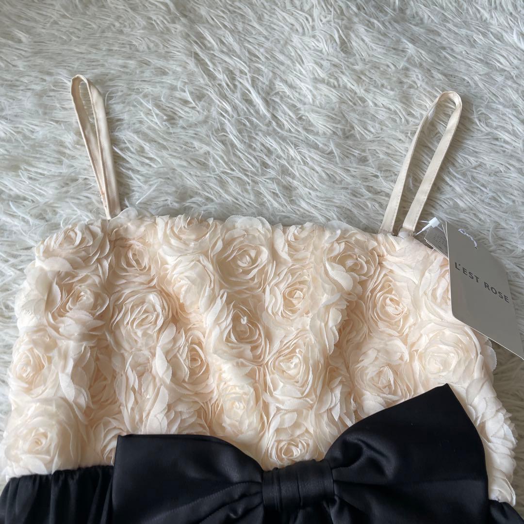 新品☆LEST ROSE モノトーンドレスワンピース 定価21,840円