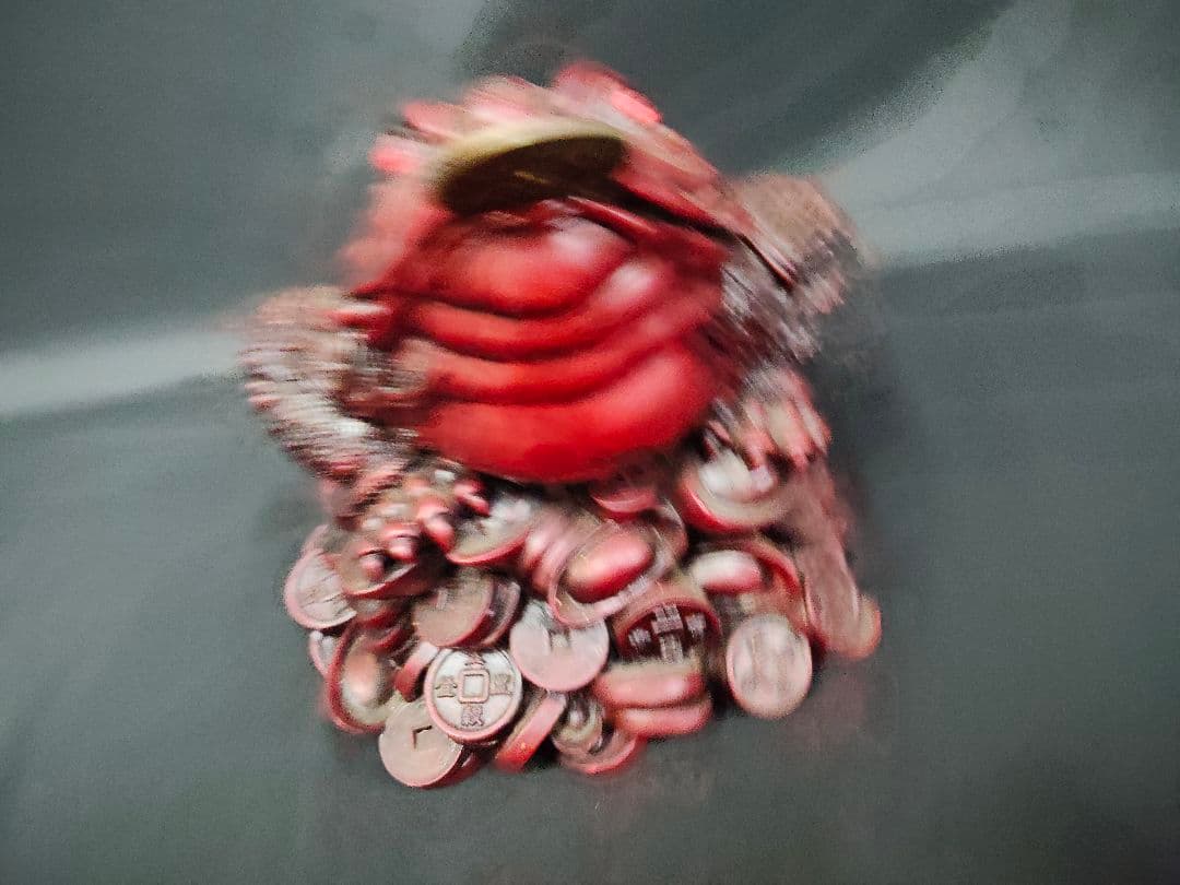 特大・重量4.3kg】風水 銭蛙（ぜにがえる） 三本脚の蛙