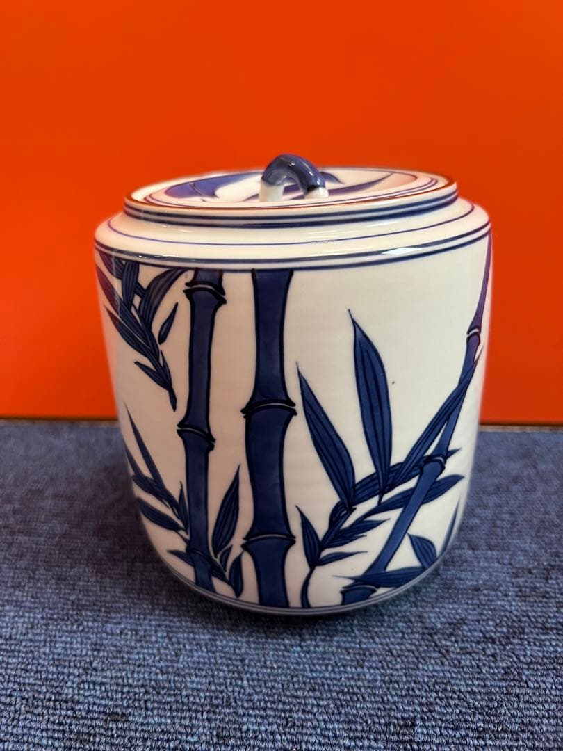 1319 茶道具 染付竹文水指 手塚景雲作 未使用 - メルカリ