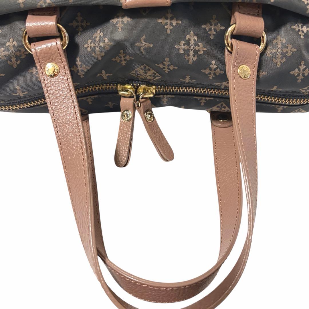 美品 ラシット 2way ショルダーバッグ モノグラム グレー