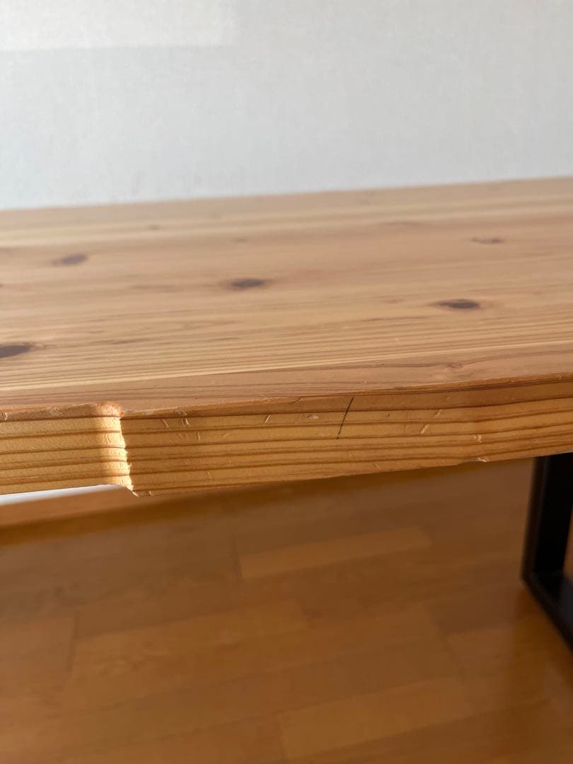 KANADEMONO PCデスク ダイニング 無垢 杉 アイアン150×70