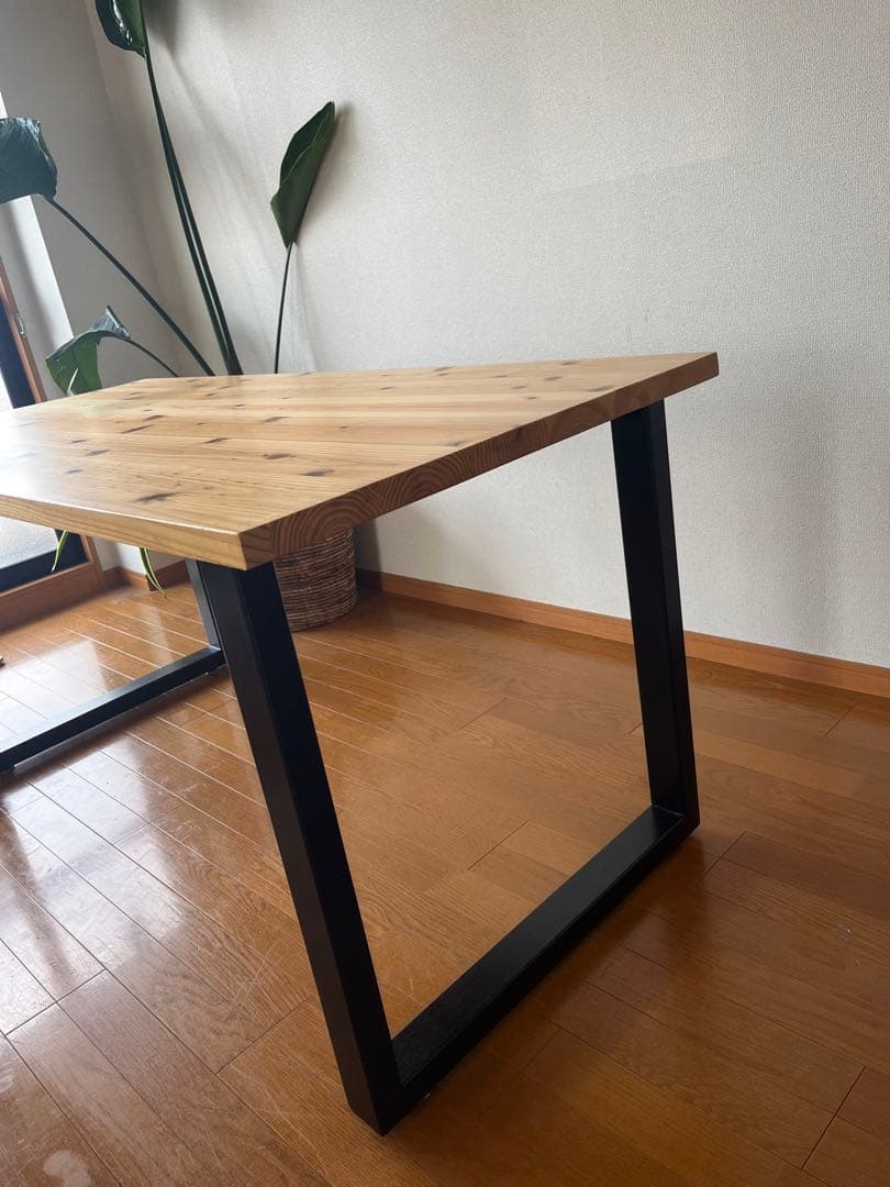 KANADEMONO PCデスク ダイニング 無垢 杉 アイアン150×70