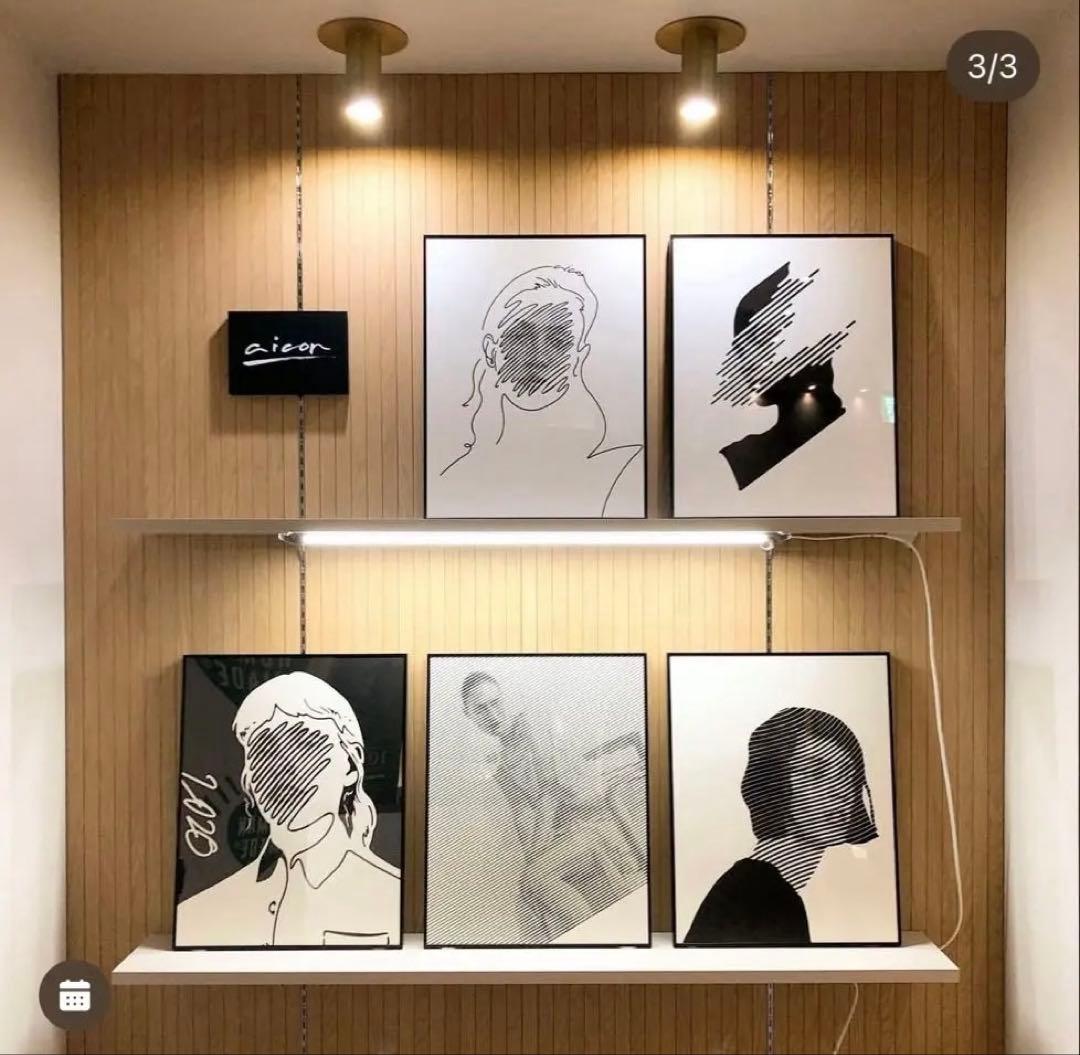 aicon works シルクスクリーン 額装済 版画 XG アート