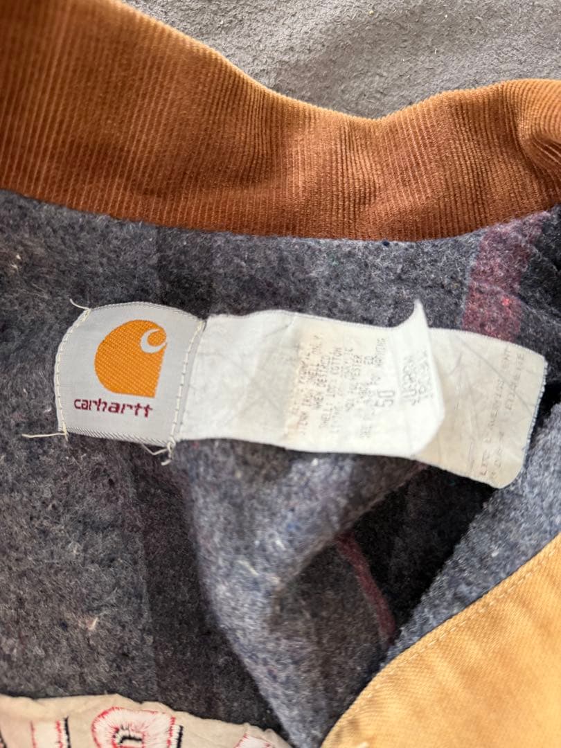 Carhartt ベージュジャケット MARINE PIPELINES